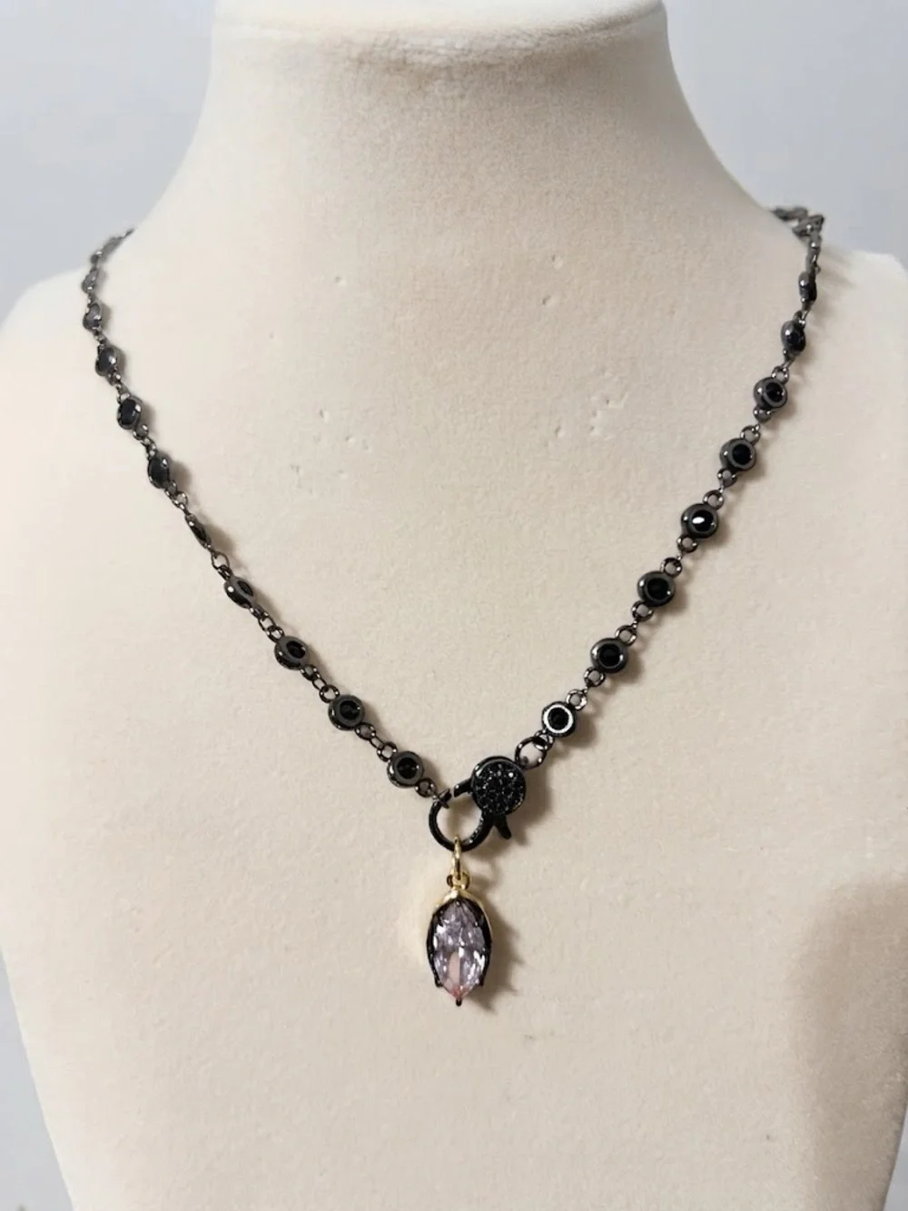 New  Black Rhodium Diamond-by-the-Yard 18